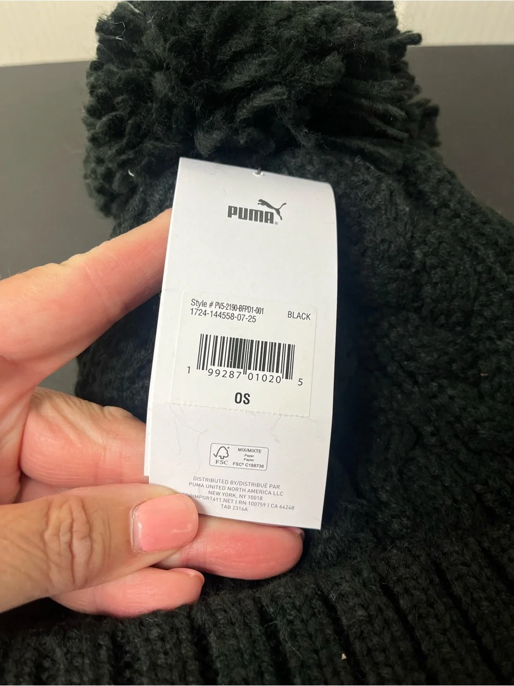 PUMA Black Knit Beanie